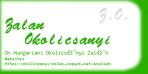 zalan okolicsanyi business card